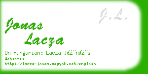 jonas lacza business card
